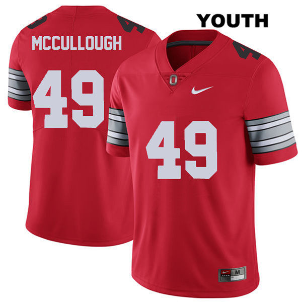 Ohio State Buckeyes Youth Liam McCullough #49 Red Authentic Nike 2018 Spring Game College NCAA Stitched Football Jersey WV19E60UT